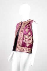 Moroccan Embellished Soutache Silk Velvet Vest