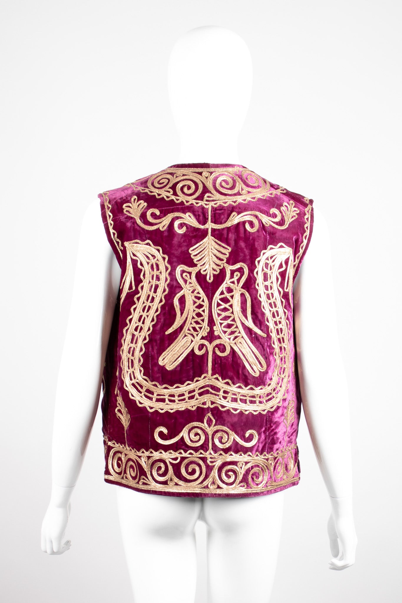 Moroccan Embellished Soutache Silk Velvet Vest