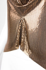 Whiting & Davis Bronze Liquid Metal Mesh Halter Top