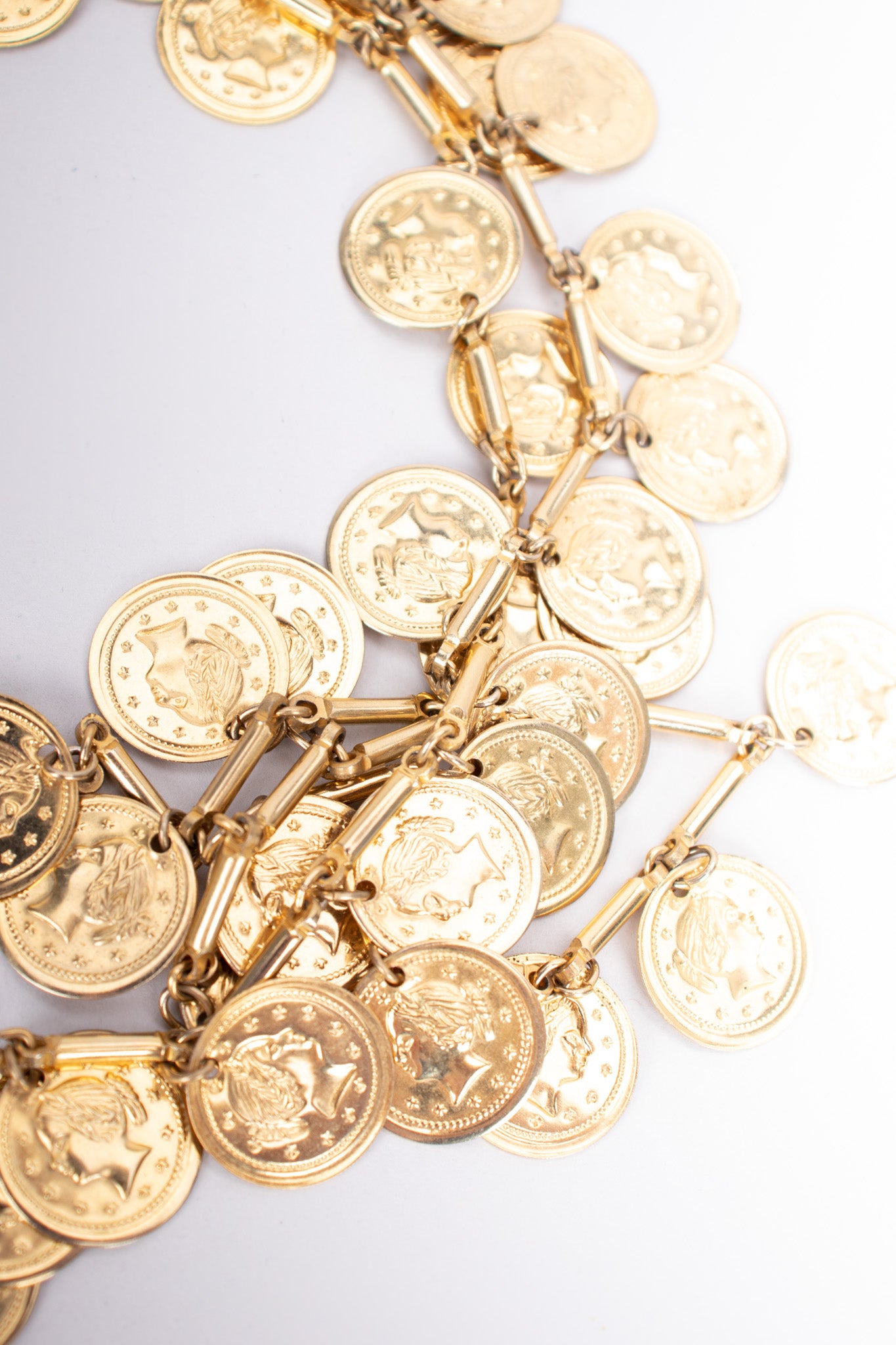 Vintage Long Coin Layering Necklace