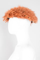 Deena Feather Mushroom Vintage Hat Fascinator Beret