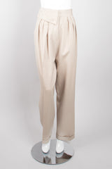 Eleanor Brenner Asymmetrical Fold Front High Waist Trouser