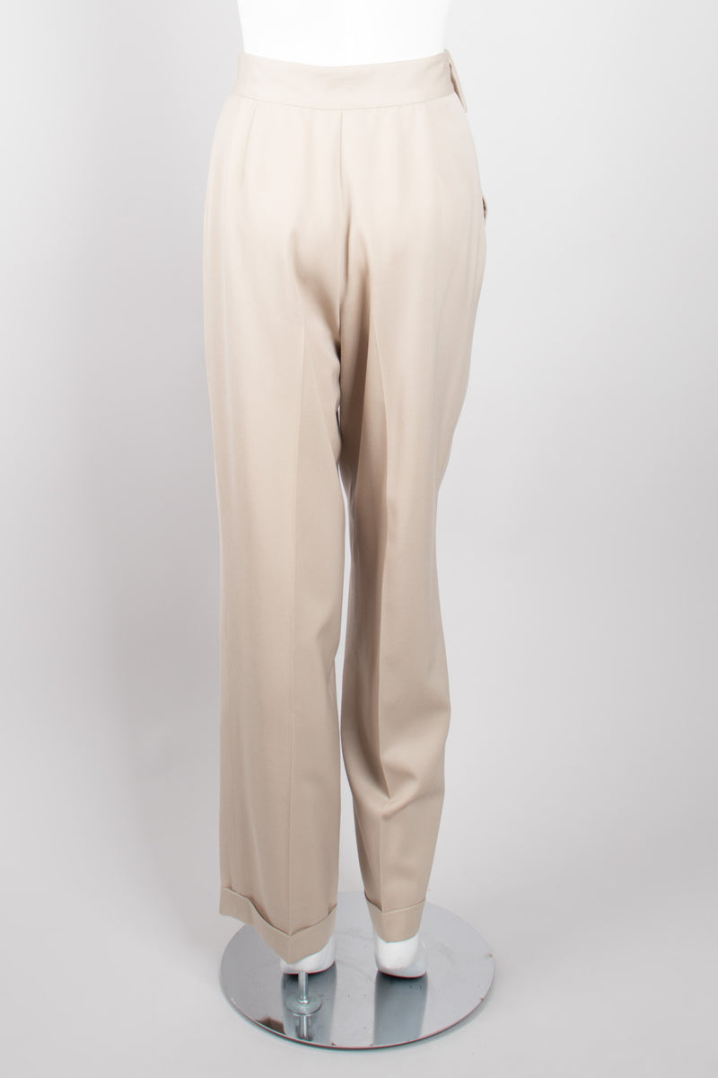 Eleanor Brenner Asymmetrical Fold Front High Waist Trouser