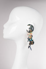 Lunch At The Ritz 1989 Celestial Galaxy Chandelier Earrings