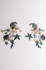 Lunch At The Ritz 1989 Celestial Galaxy Chandelier Earrings