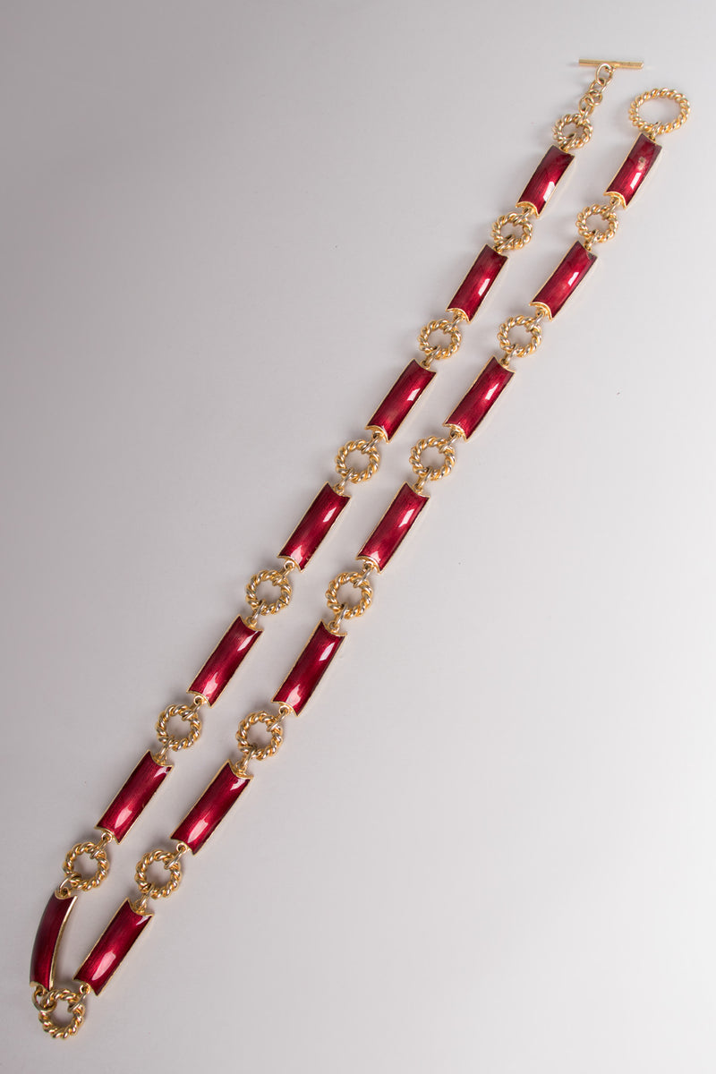 Gucci Vintage Enamel Toggle Braid Chain Belt