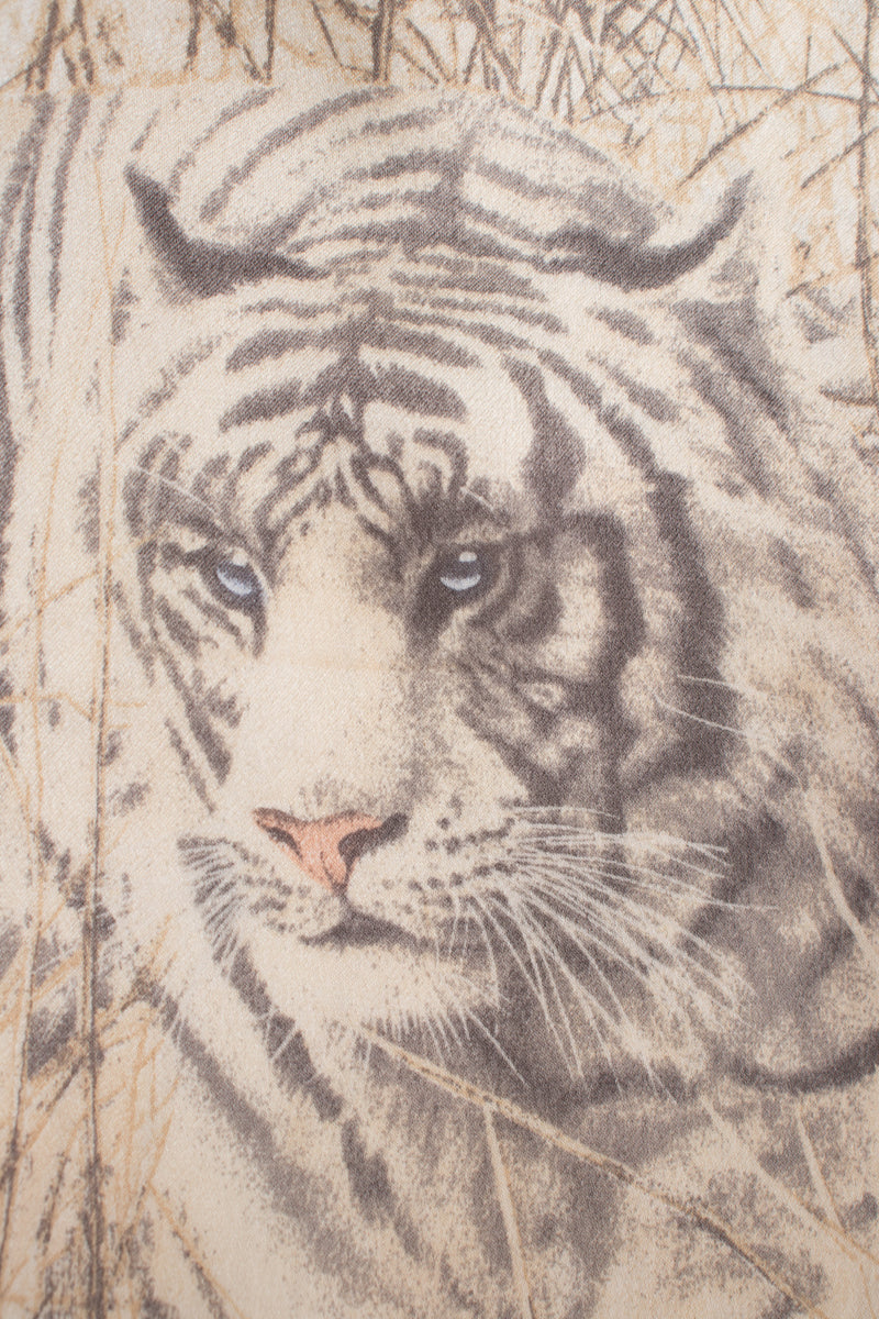 Escada White Tiger Silk Short Sleeve Tee