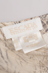 Escada White Tiger Silk Short Sleeve Tee