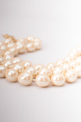 Monet Triple Strand Pearl Choker Necklace