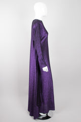 Giorgio Sant'Angelo Purple Reign Metallic Lamé Cape Dress