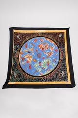 Hermès Pleated Worldwide Interwebs Christine Henry www.hermes.com Map Scarf