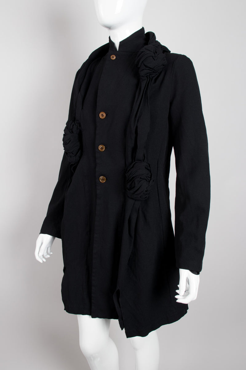 Comme des Garcons Knotted Scarf Collar A-Line Coat