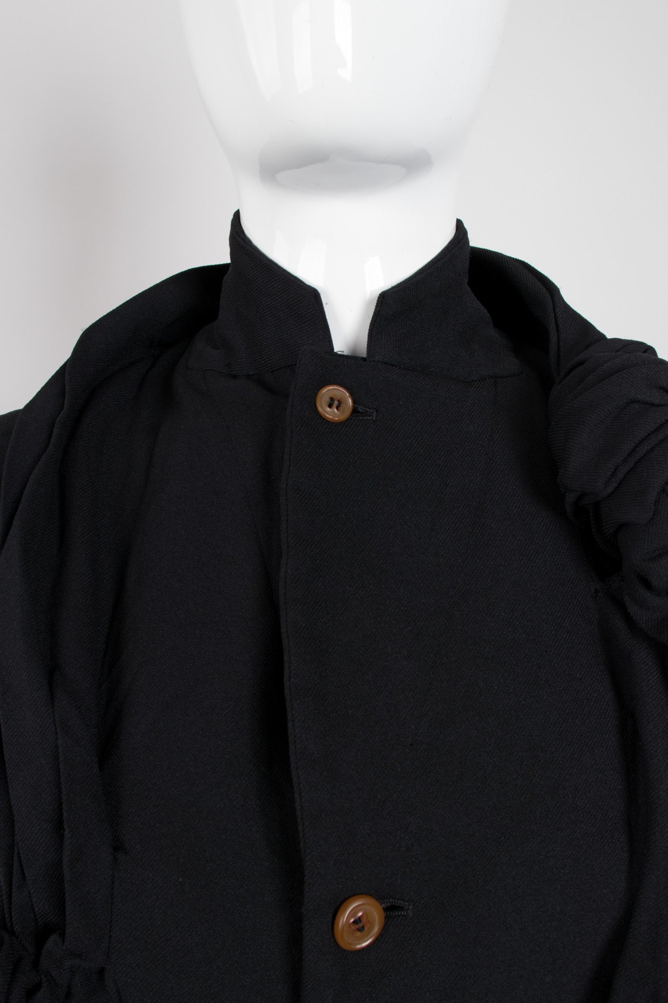 Comme des Garcons Knotted Scarf Collar A-Line Coat