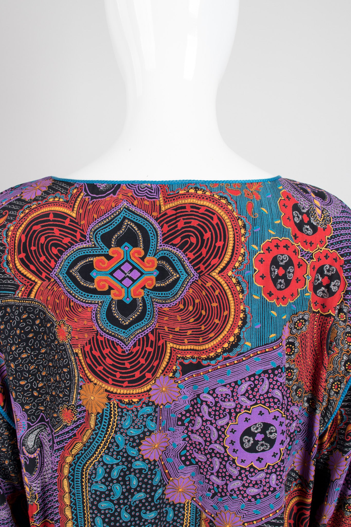 Mary McFadden Mixed Paisley Print Tunic