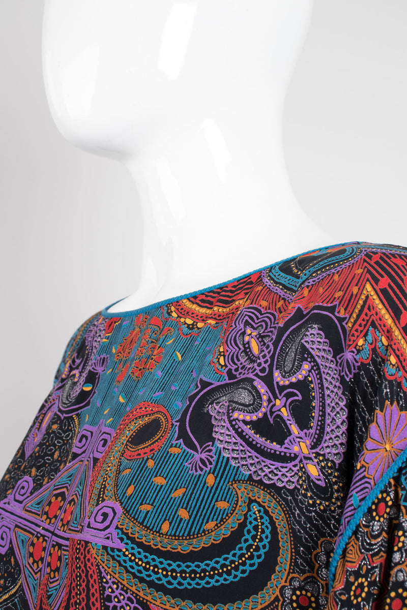 Mary McFadden Mixed Paisley Print Tunic