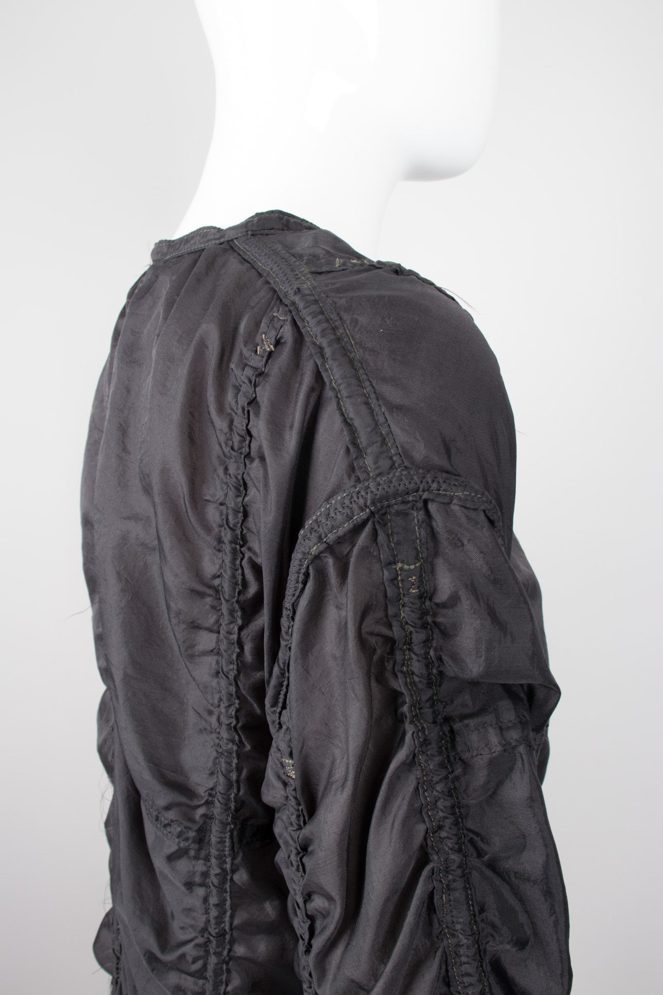 Norma Kamali OMO Rare Signature Black Parachute Jacket Coat