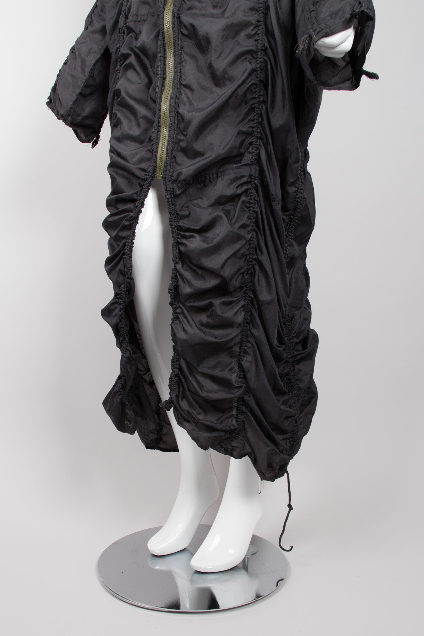 Norma Kamali OMO Rare Iconic Black Parachute Jacket Coat