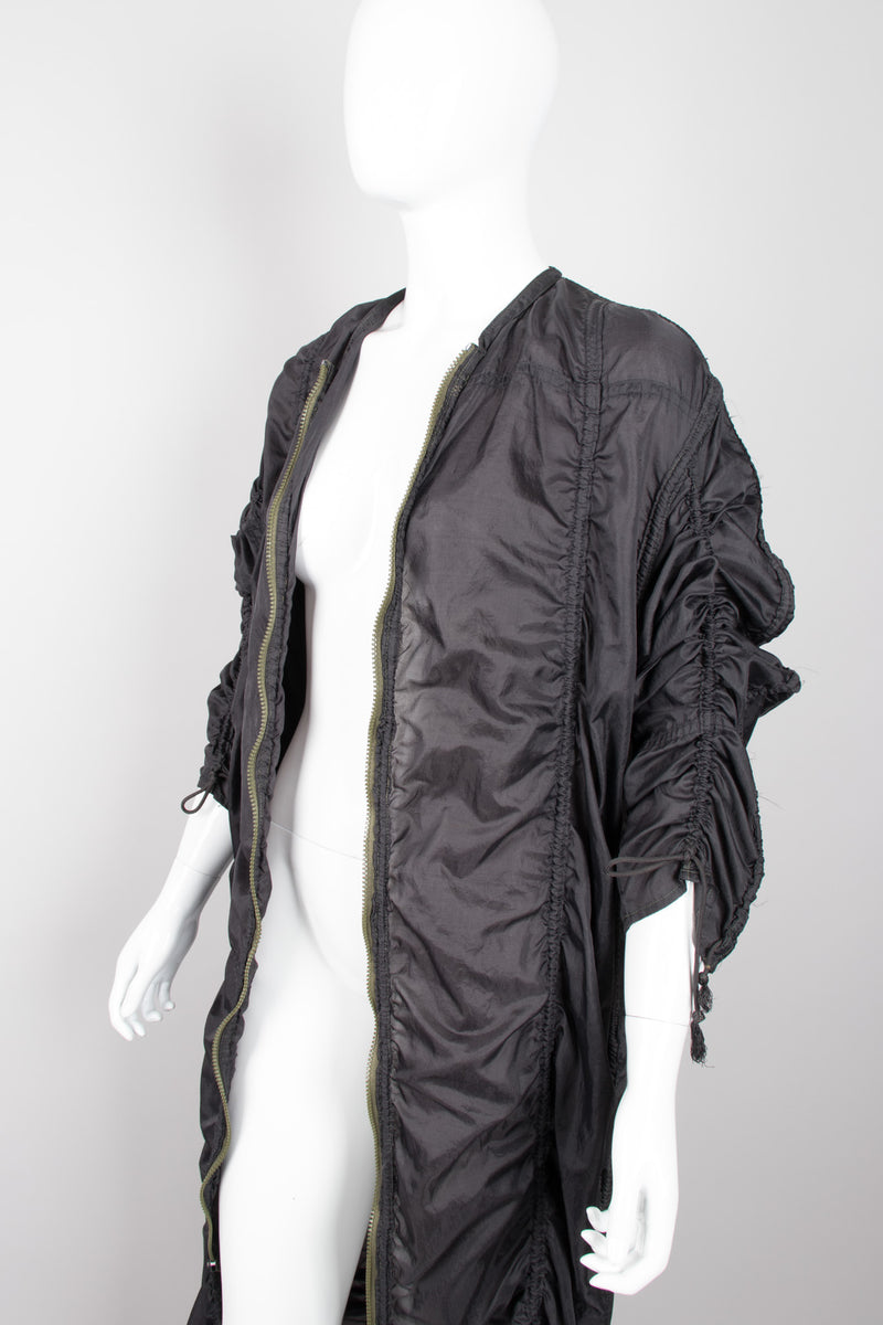 Norma Kamali OMO Rare Iconic Black Parachute Jacket Coat