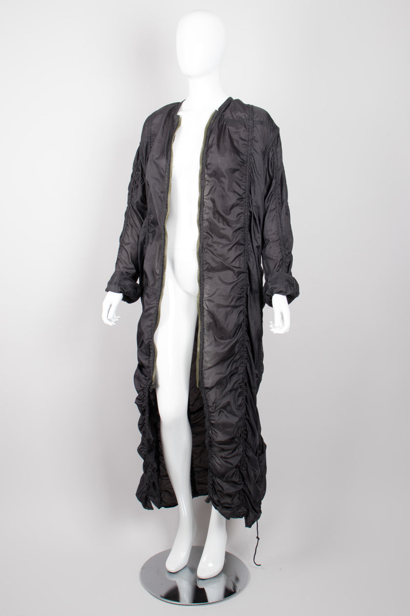 Norma Kamali OMO Rare Iconic Black Parachute Jacket Coat