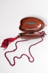 Rafael Sanchez Wooden Cacao Pod Clam Shell Purse Shoulderbag