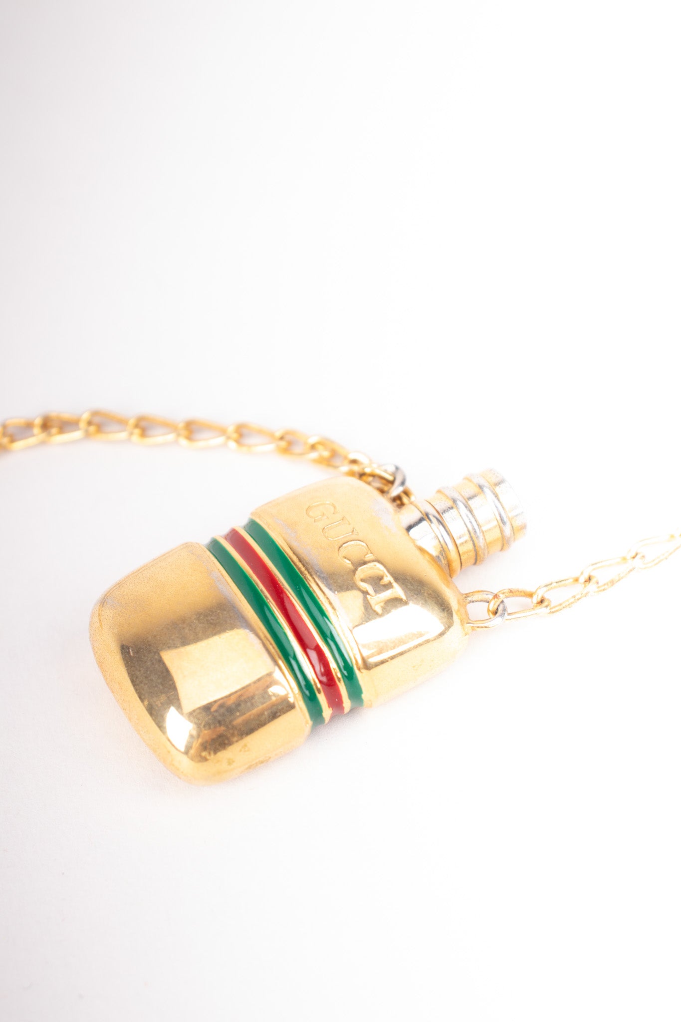 Gucci Vintage 1960s Perfume Bottle Pendant Necklace