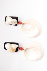 Artisan Oversized Nautilus Shell Slice Earrings