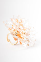 Alexis Lahellec Crystal Stalactite Flower Cocktail Ring