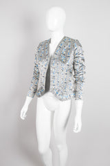 Moroccan Equestrian Tbourida Vintage Satin Brocade Jacket & Pant Set