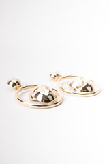 Gold Oversized Knotted Hoop Doorknocker Earrings