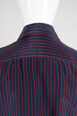 Saint Laurent Rive Gauche YSL Striped Silk Shirt