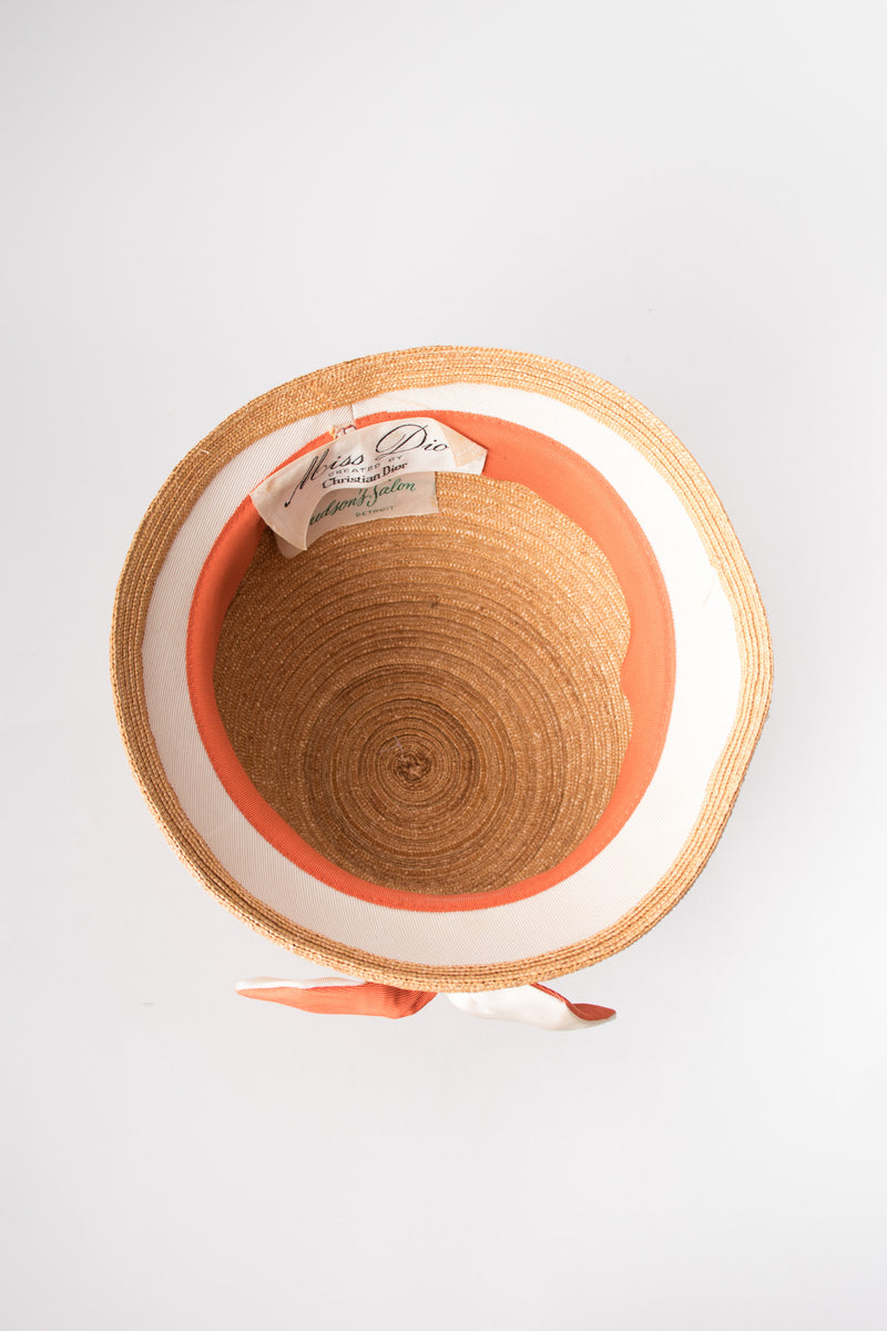 Miss Dior by Christian Dior Straw Peach Basket Hat