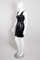 Franck Joseph Bastille Liquid Second Skin Sequin Square Neck Minidress