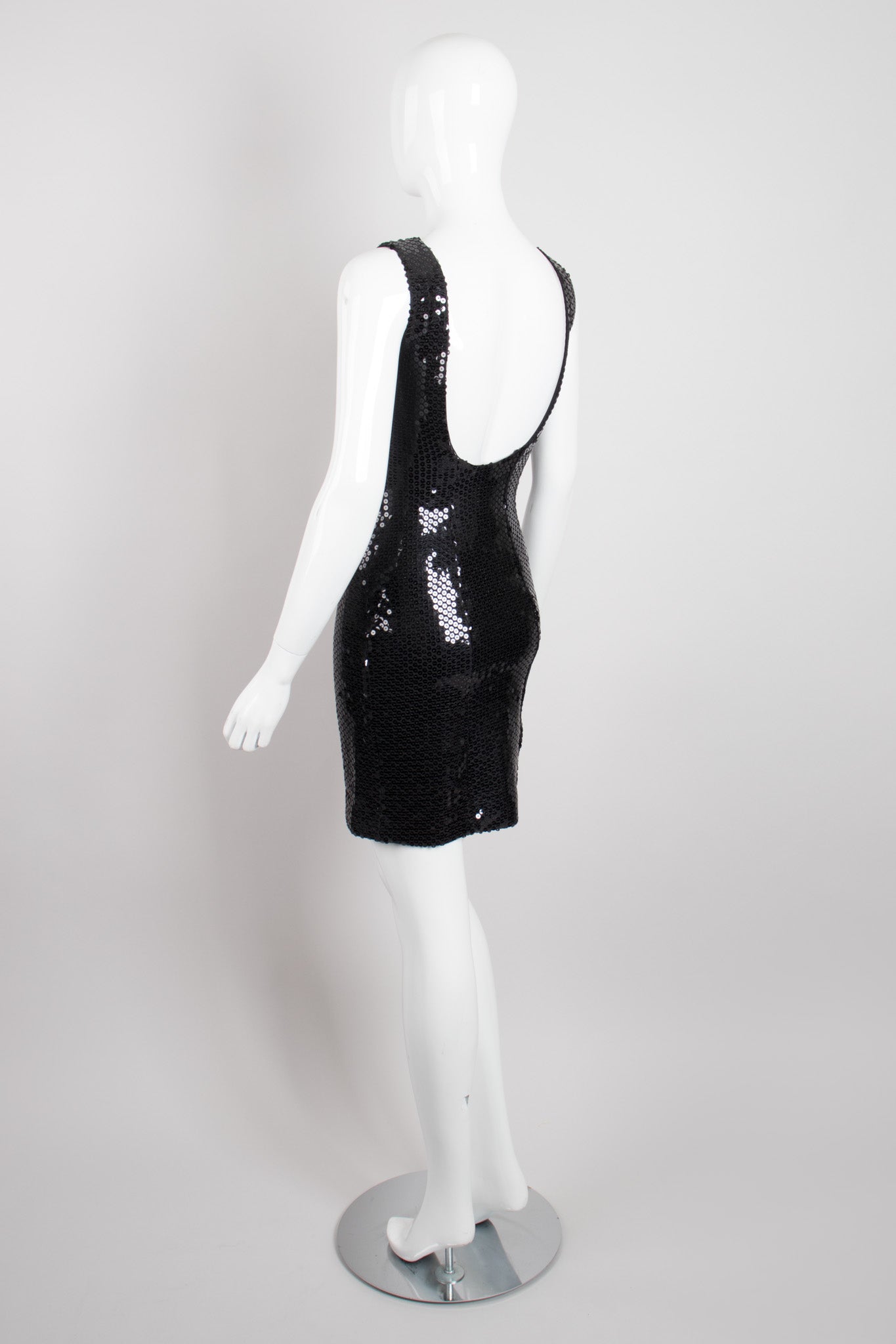 Franck Joseph Bastille Liquid Sequin Square Neck Minidress