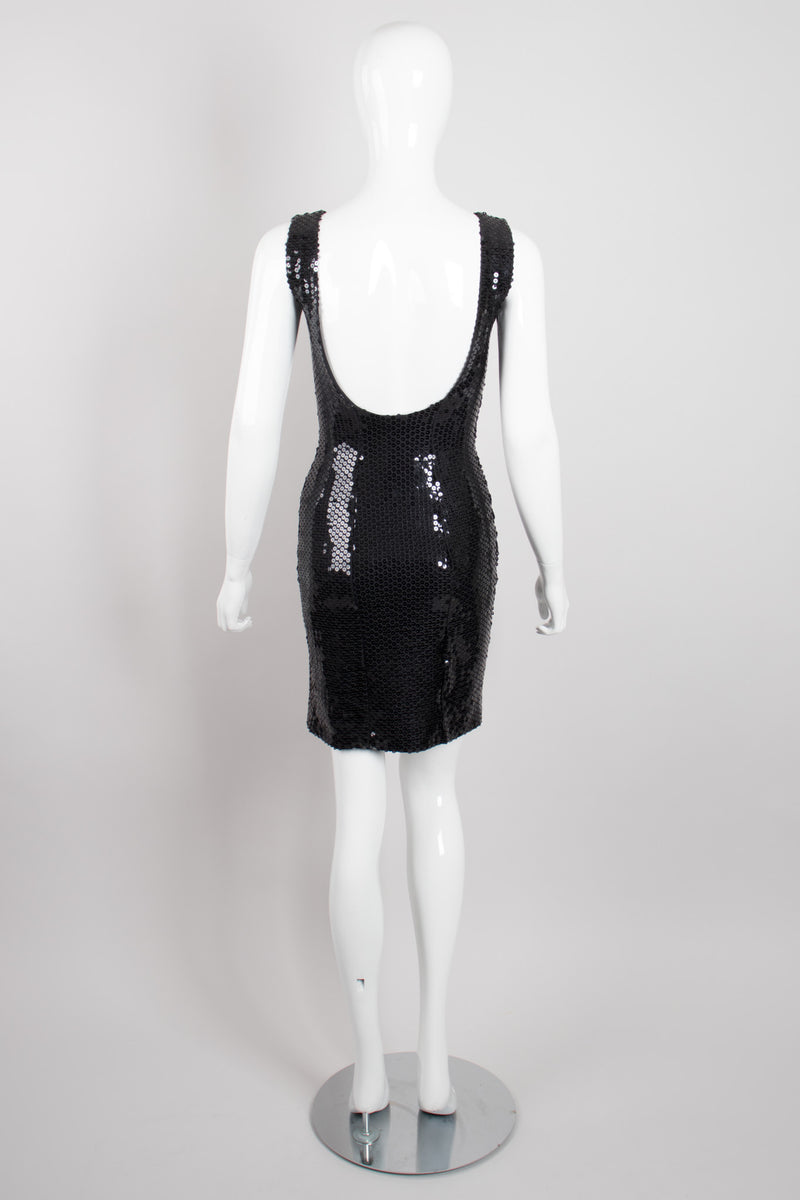 Franck Joseph Bastille Liquid Sequin Square Neck Minidress