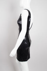 Franck Joseph Bastille Liquid Second Skin Sequin Square Neck Minidress