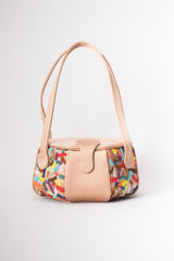 René Caovilla Rainbow Beaded Satin Box Bag