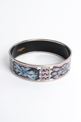 Vintage Hermés Deco Ribbon Wide Enamel Bracelet front @ Recess LA