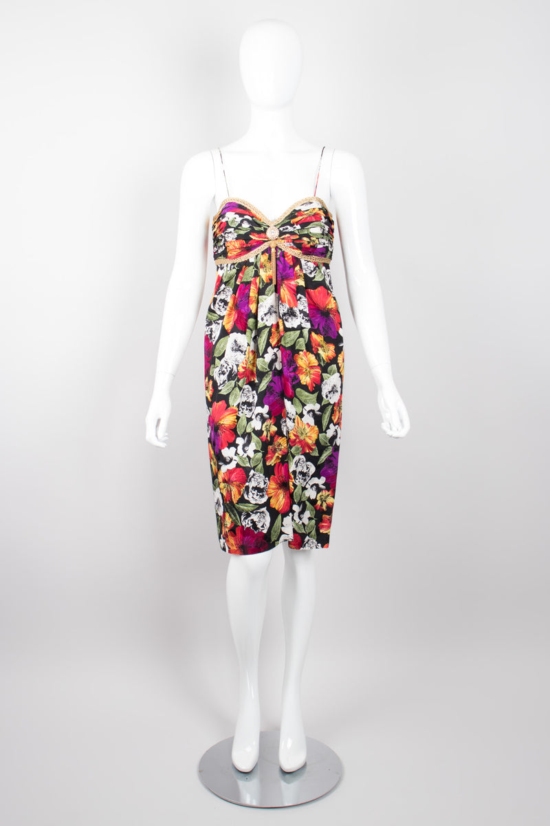 Rickie Freeman for Teri Jon Nites Floral Sweetheart Spaghetti Strap Dress