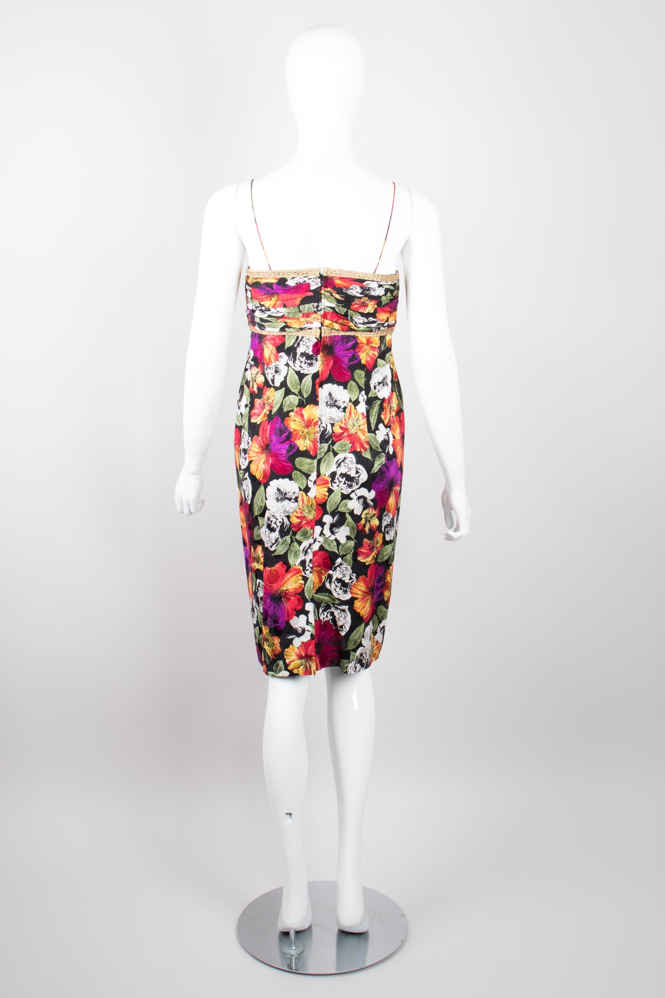 Teri Jon by Rickie Freeman Floral Sweetheart Spaghetti Strap Dress