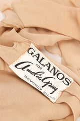 Galanos Silk Chiffon 3-Piece Ruffle Blouse Tank Skirt Set