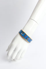 Vintage Hermés Les Folies Du Ciel Wide Enamel Bracelet mannequin wrist @ Recess LA