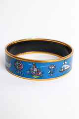 Vintage Hermés Les Folies Du Ciel Wide Enamel Bracelet scratches/print @ Recess LA