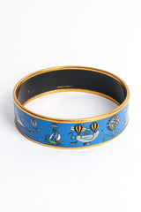 Vintage Hermés Les Folies Du Ciel Wide Enamel Bracelet front @ Recess LA