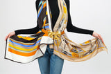 Yves Saint Laurent Striped Silk Scarf on Model @recessla