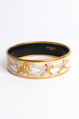 Vintage Hermés Cloud Horse Wide Enamel Bracelet front @ Recess LA