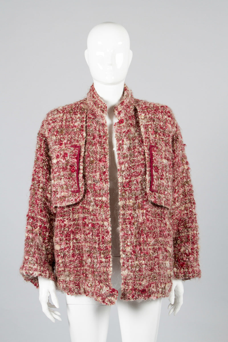 Galanos Boucle Mohair Jacket Open