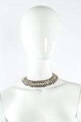 Vintage Rhinestone Link Collar Necklace on mannequin @ Recess Los Angeles