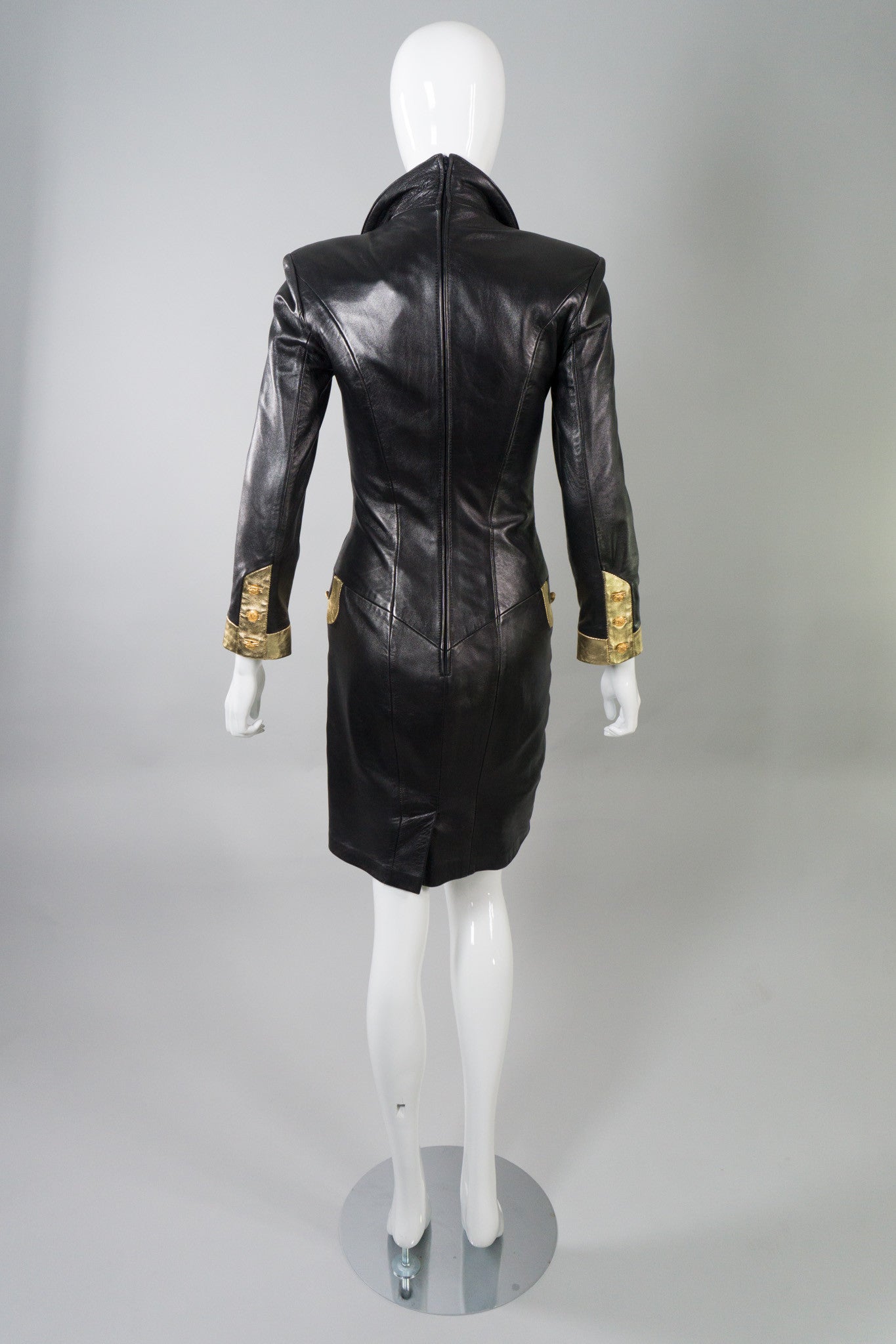 North Beach Leather by Michael Hoban Leather Blazer Dress