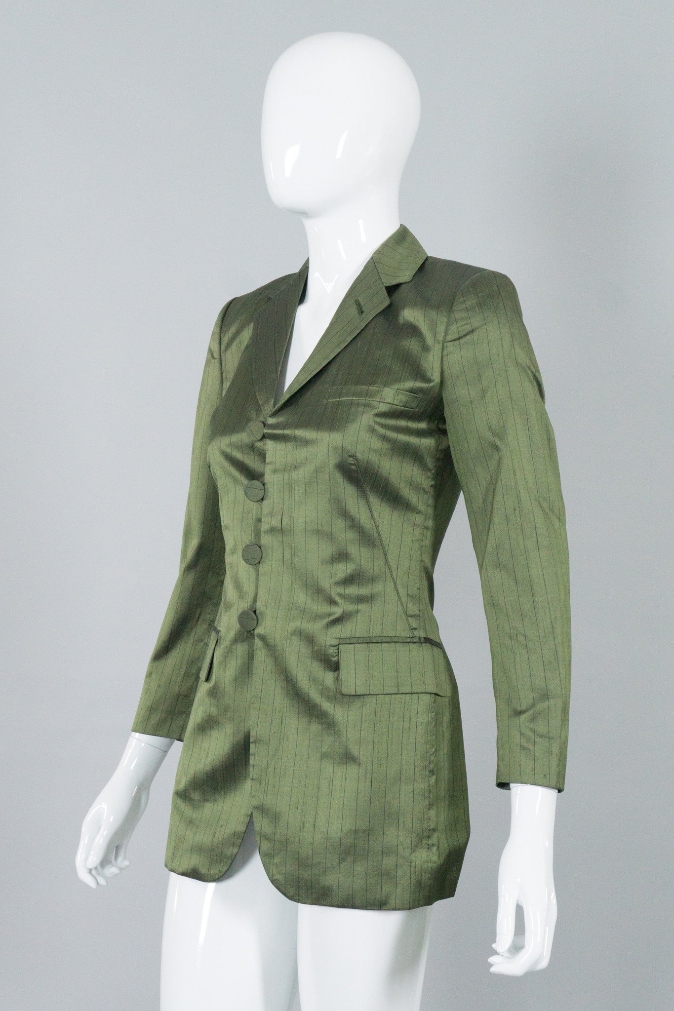 Jean Paul Gaultier Classique Silk Pinstripe Jacket