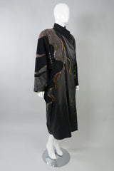 Grunstein Couture Finland Vintage Leather Patchwork Wrap Coat